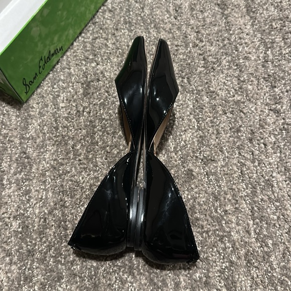 🥿SOLD🥿 SAM Edelman Rodney Black Patent Flats 5.5 with Box - Picture 7 of 7